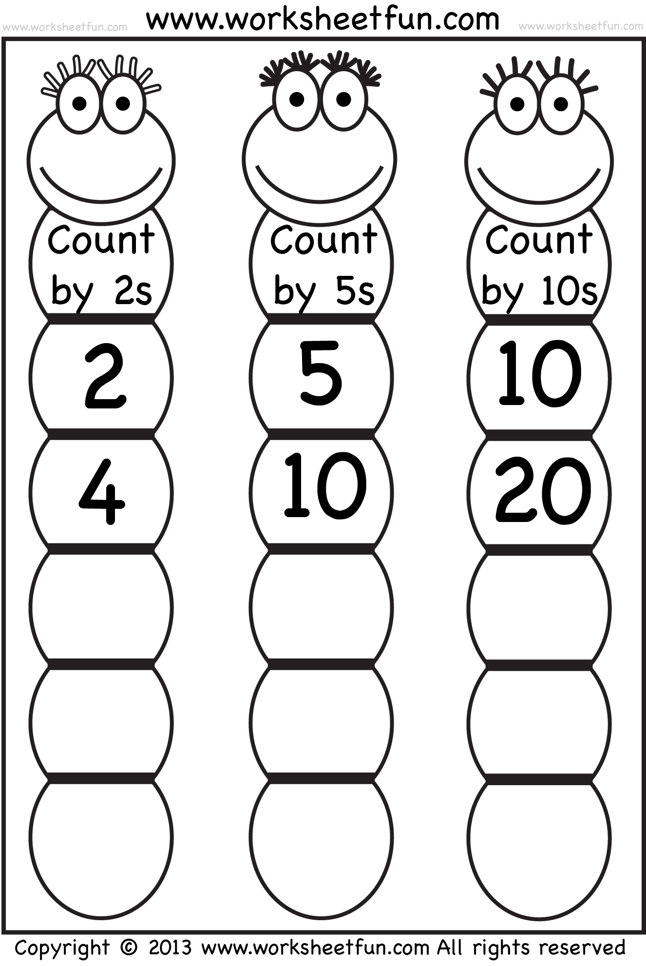 counting by 10s worksheet kindergarten