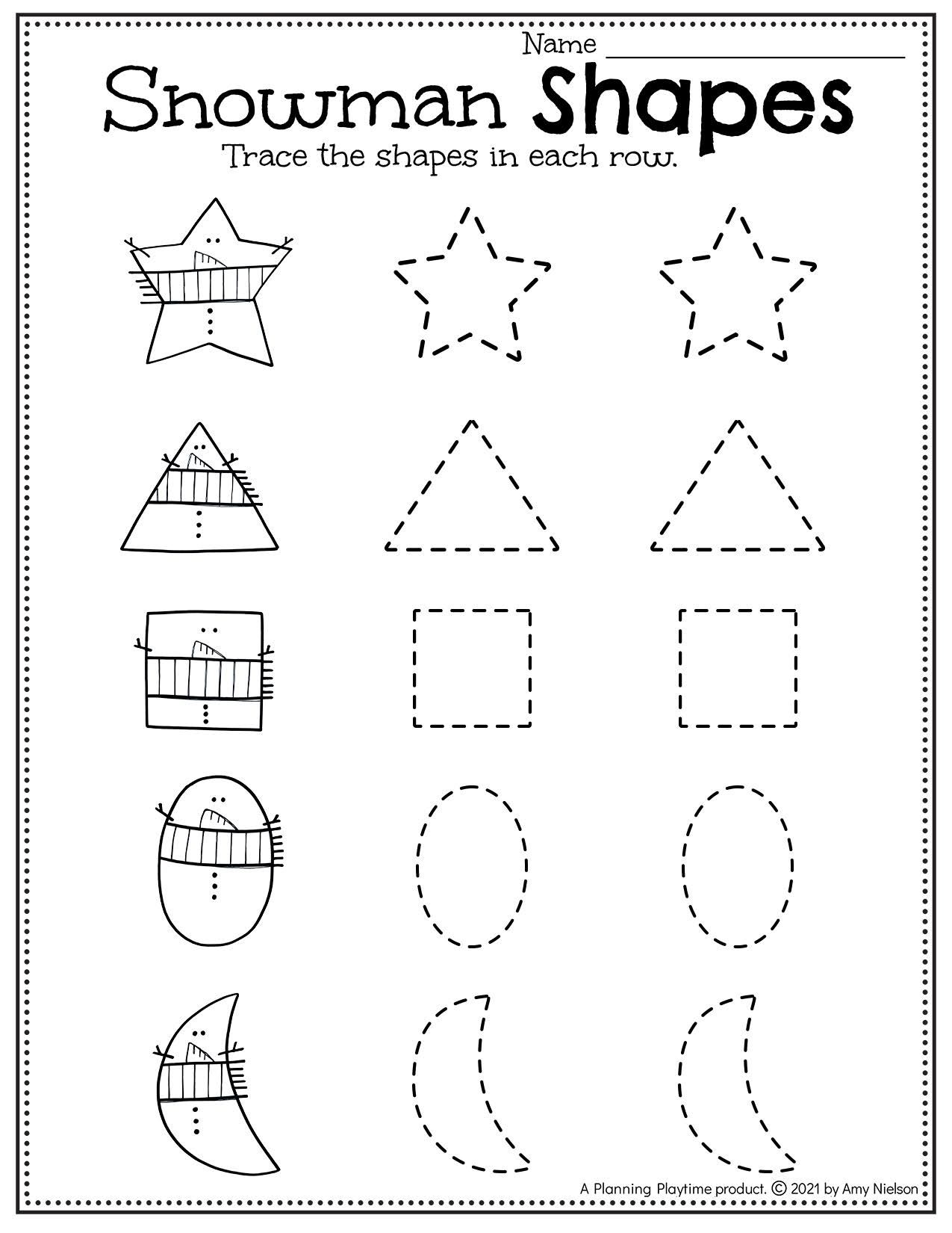 shapes preschool worksheet