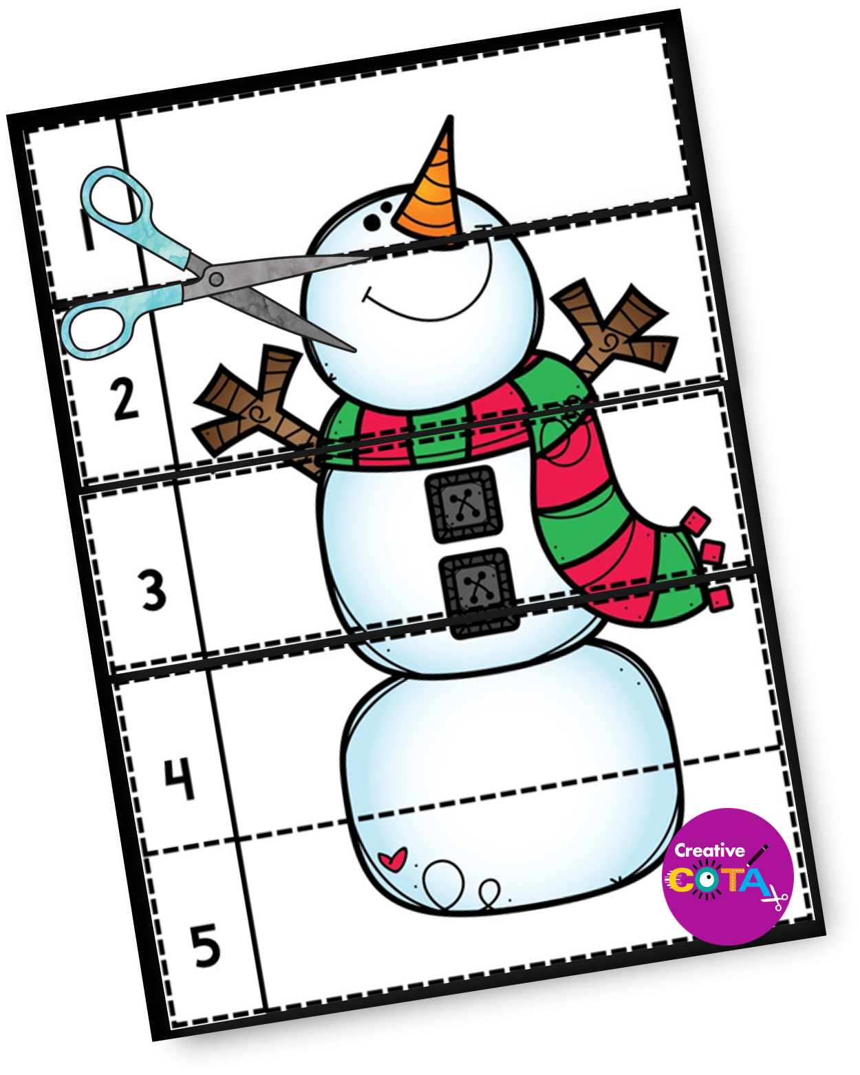 Snowman Worksheets Your Therapy Source