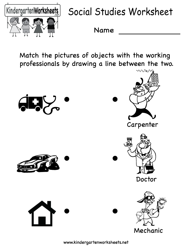 Social Studies Worksheets For Kindergarten Free Printables Worksheets Library