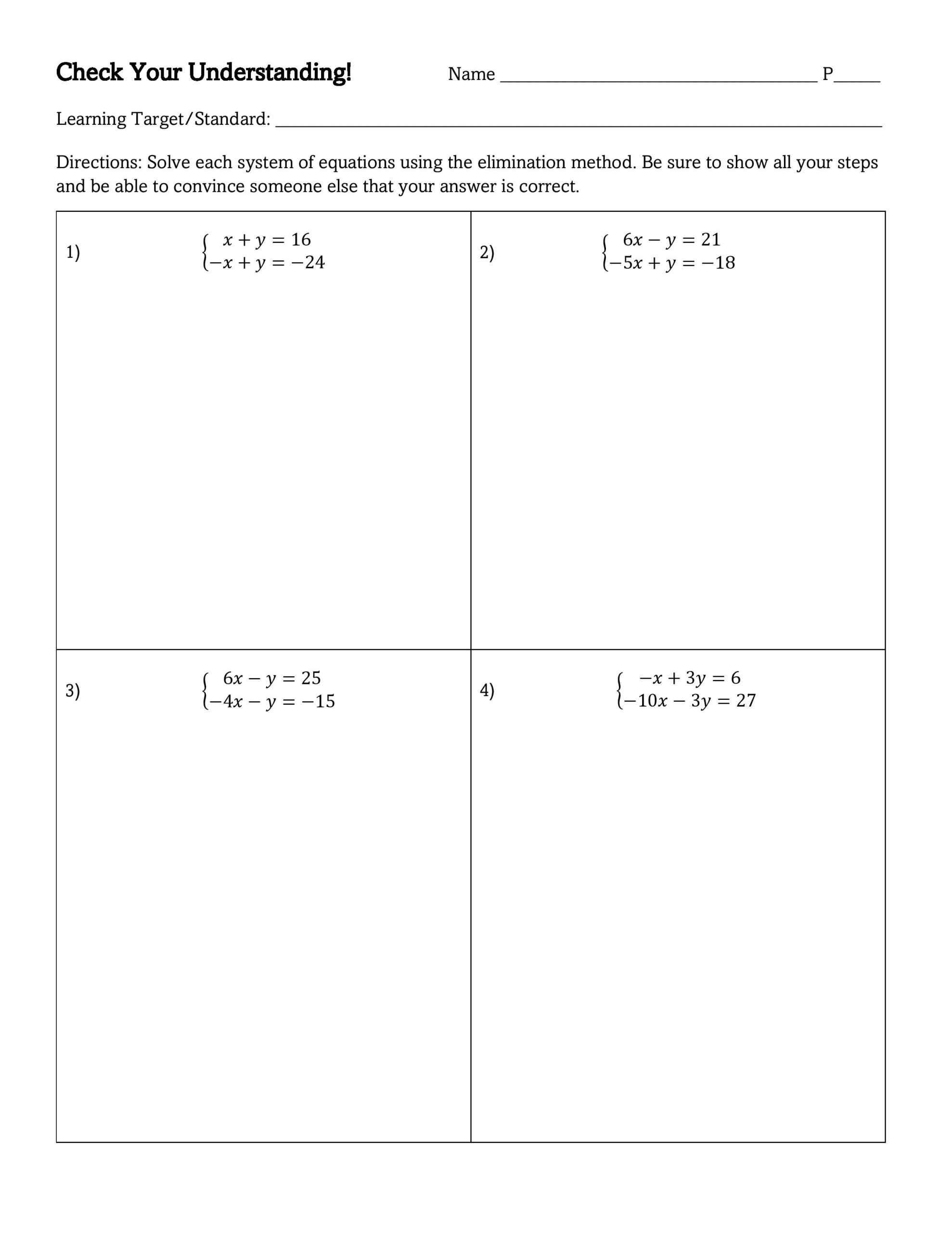 Solving Systems By Elimination Thin Slicing Lesson 8th Grade Math Made By Teachers