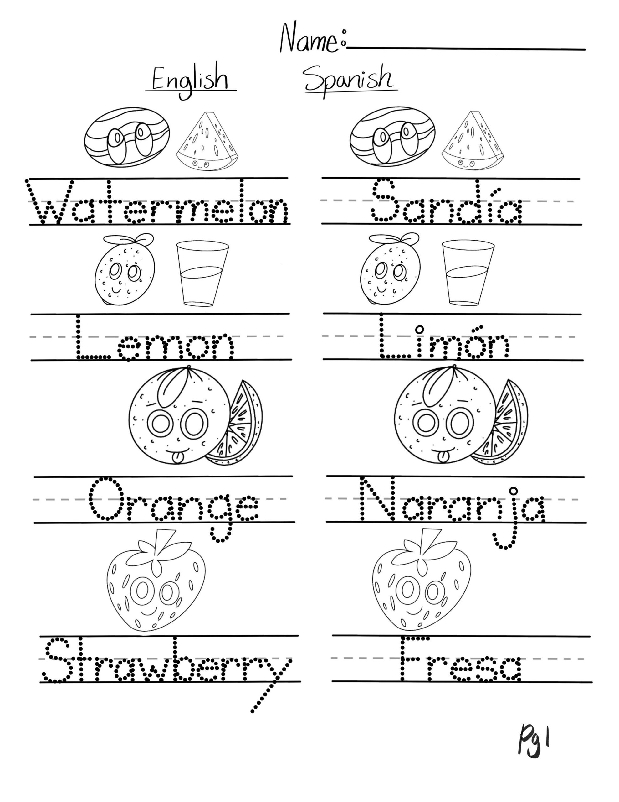 Spanish And English Language Learning Downloadable PDF Worksheets Kinder First Grade And Home School Etsy Spanish And English Language Learning Downloadable PDF Worksheets Kinder First Grade And Home School Etsy