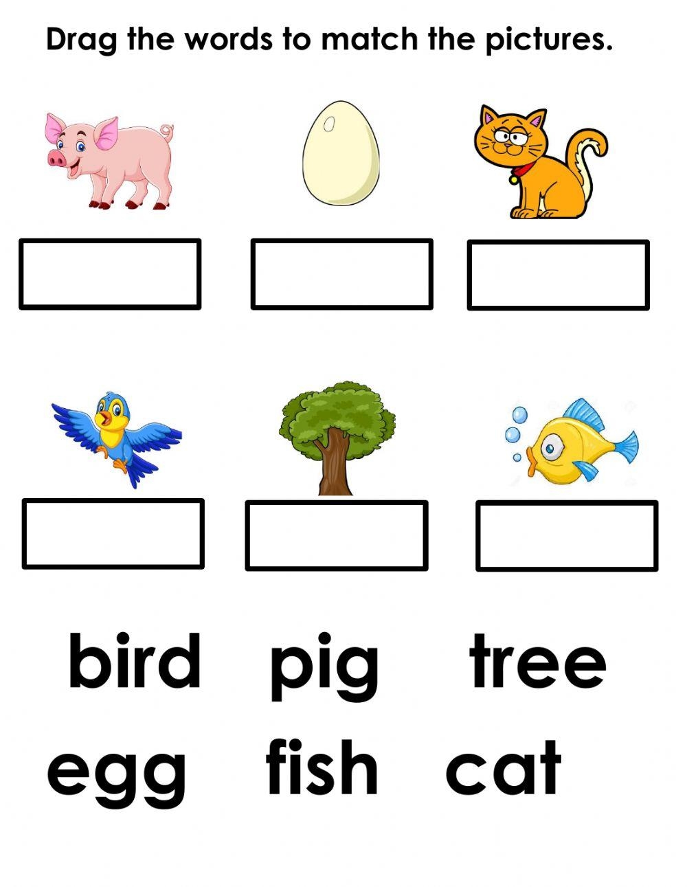 kindergarten spelling words worksheets