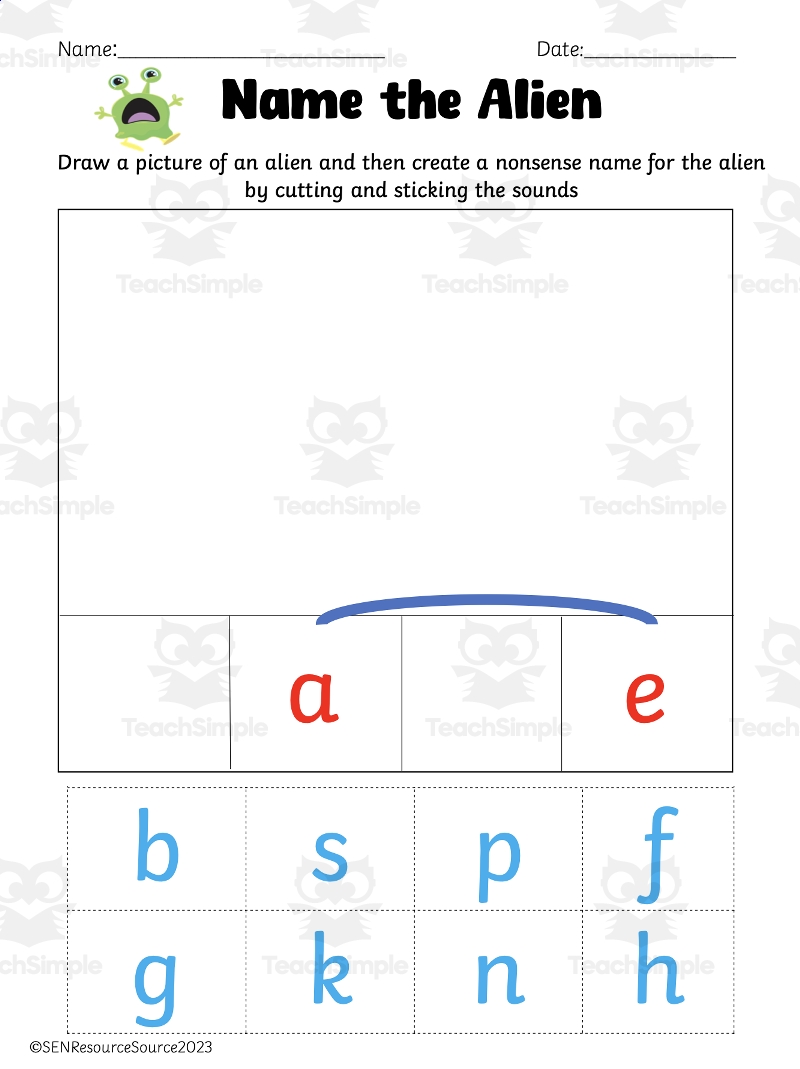 alien words phonics worksheets alien words phonics worksheets
