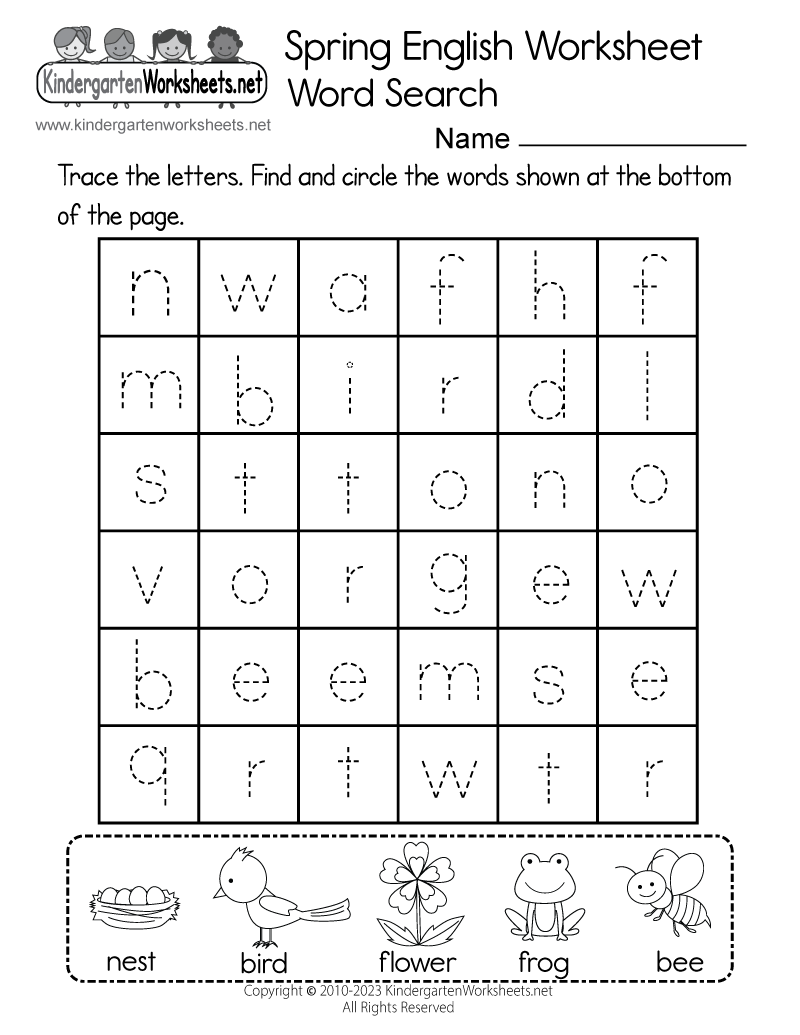 kindergarten worksheets free