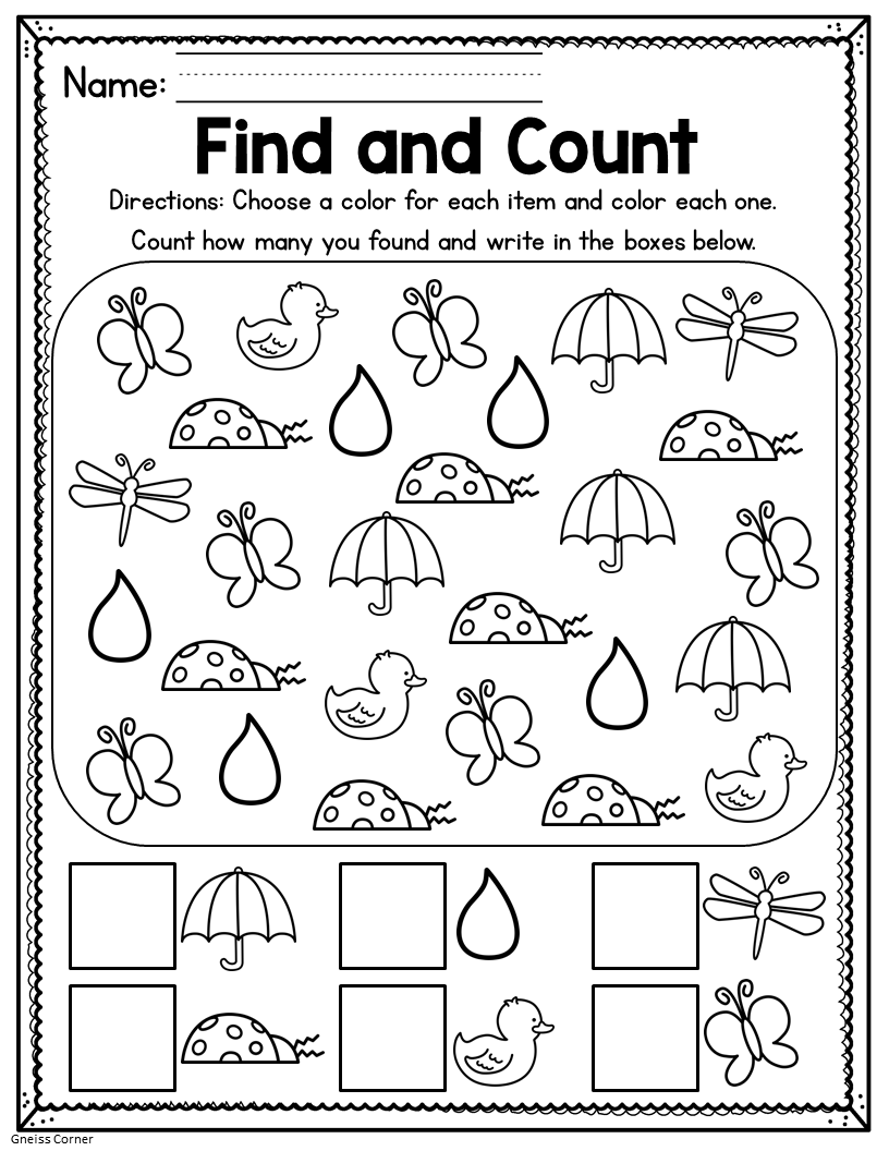 Spring Kindergarten Worksheets May Made By Teachers