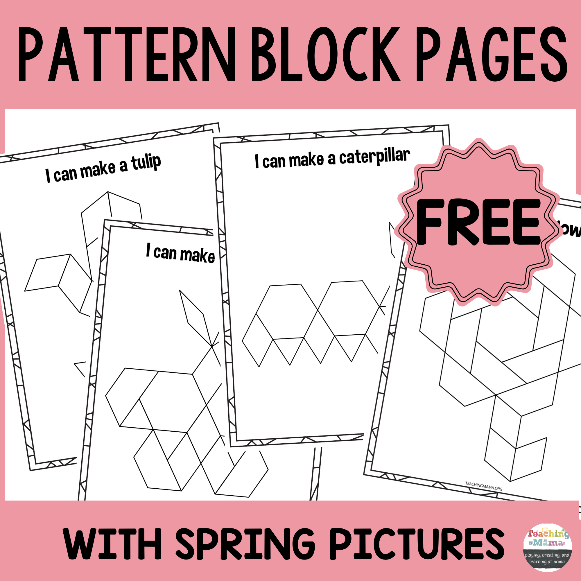 Spring Pattern Block Printables Teaching Mama