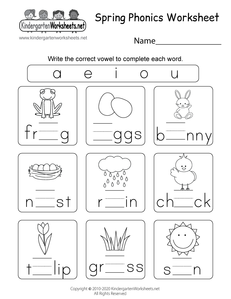 spring worksheets for kindergarten