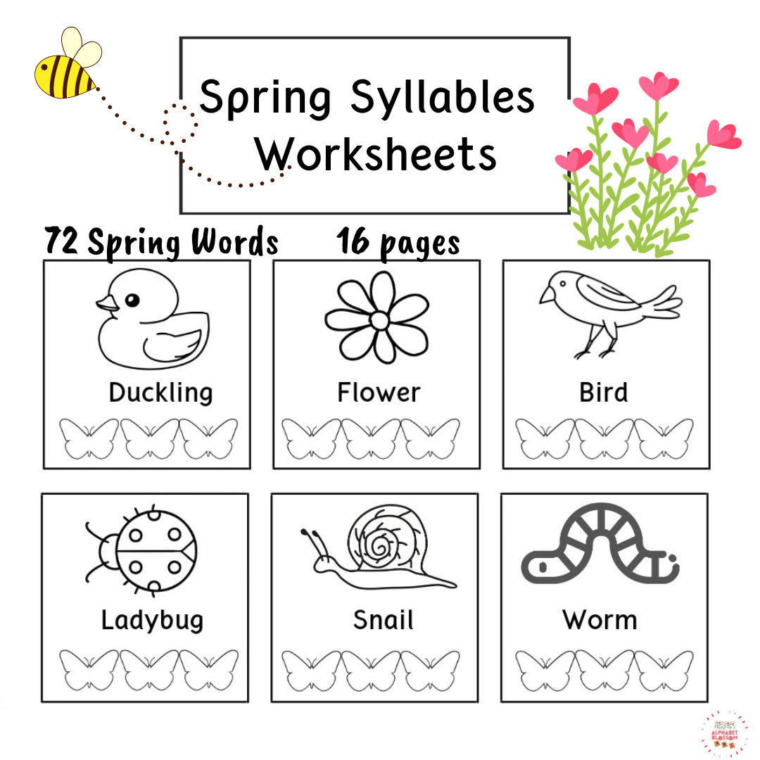 Spring Syllables Worksheets Made By Teachers