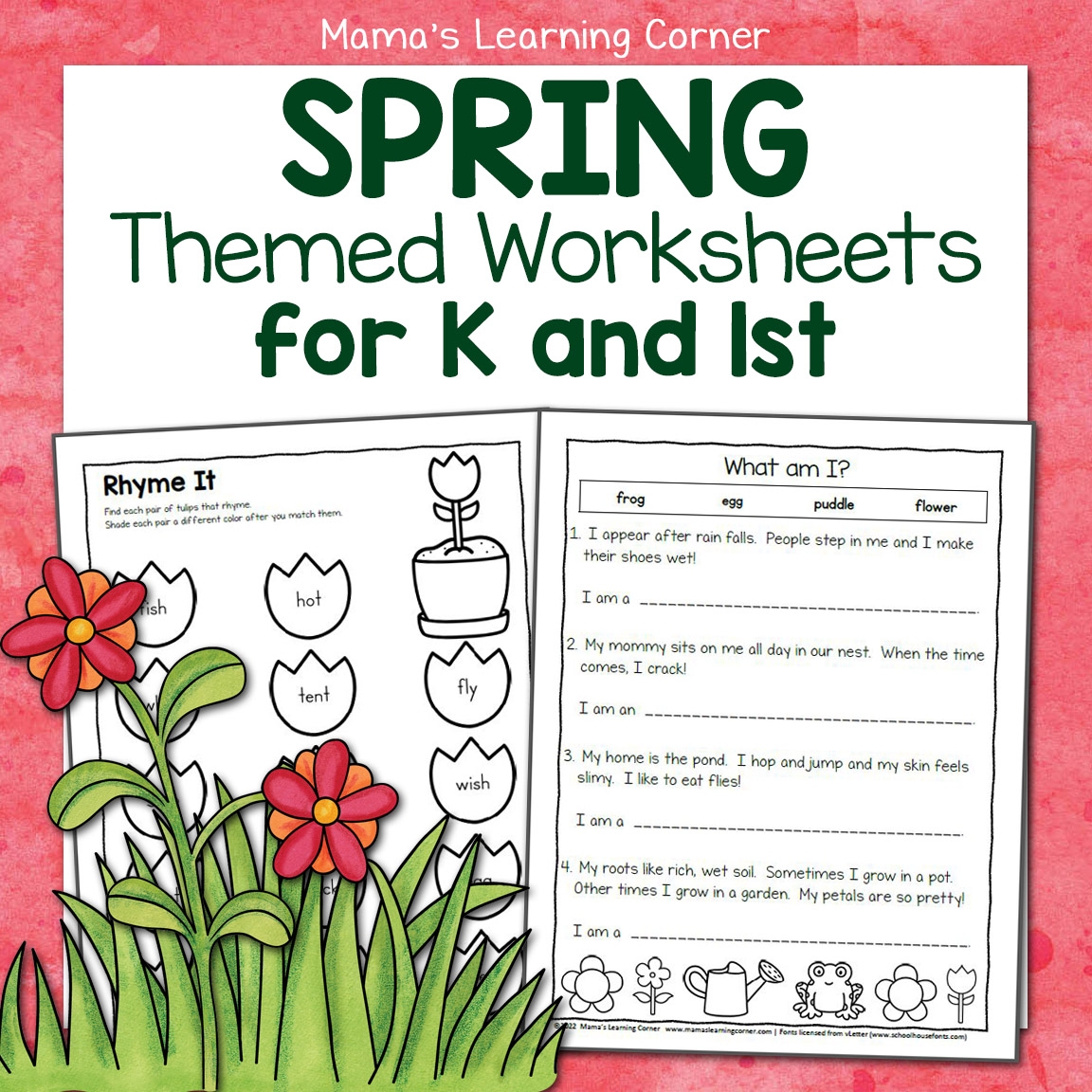 kindergarten spring worksheets