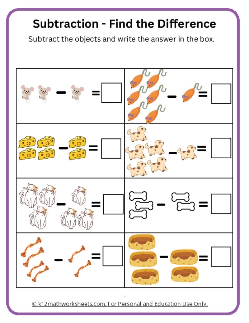 Subtraction Worksheets K12 Math Worksheets Subtraction Worksheets K12 Math Worksheets