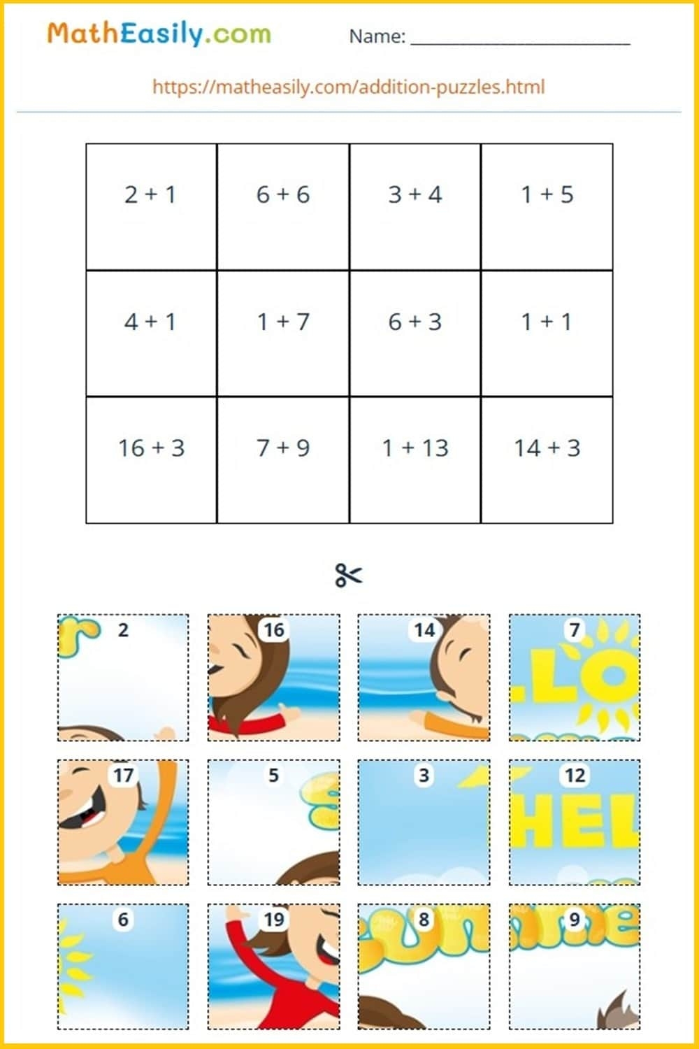 Summer Math Activities For Elementary Students 