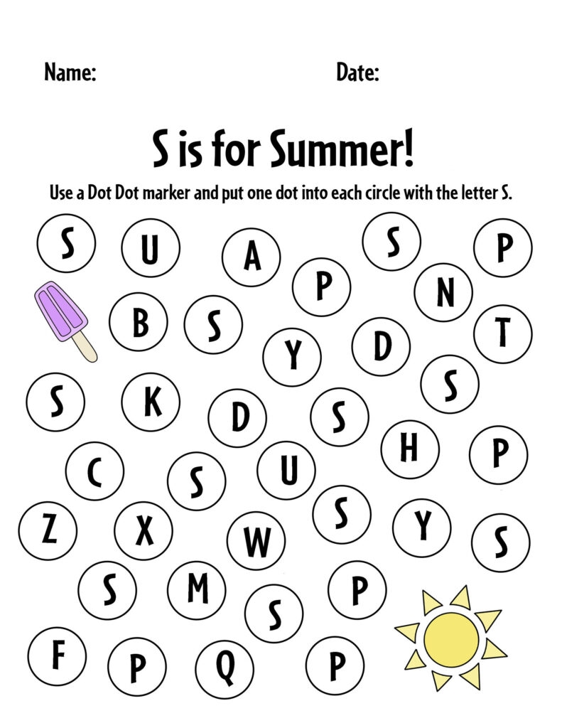 Summer Worksheets For Preschool The Hollydog Blog