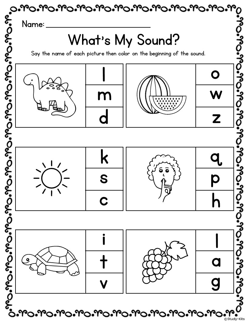 phonics missing letter worksheets