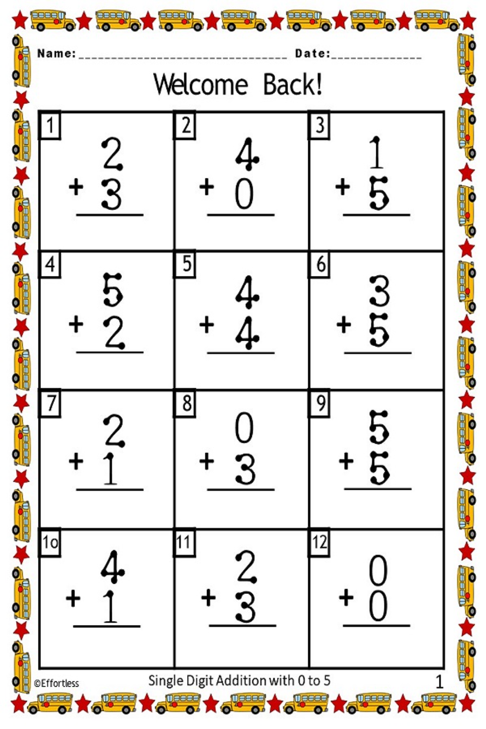 1st grade touch math worksheets