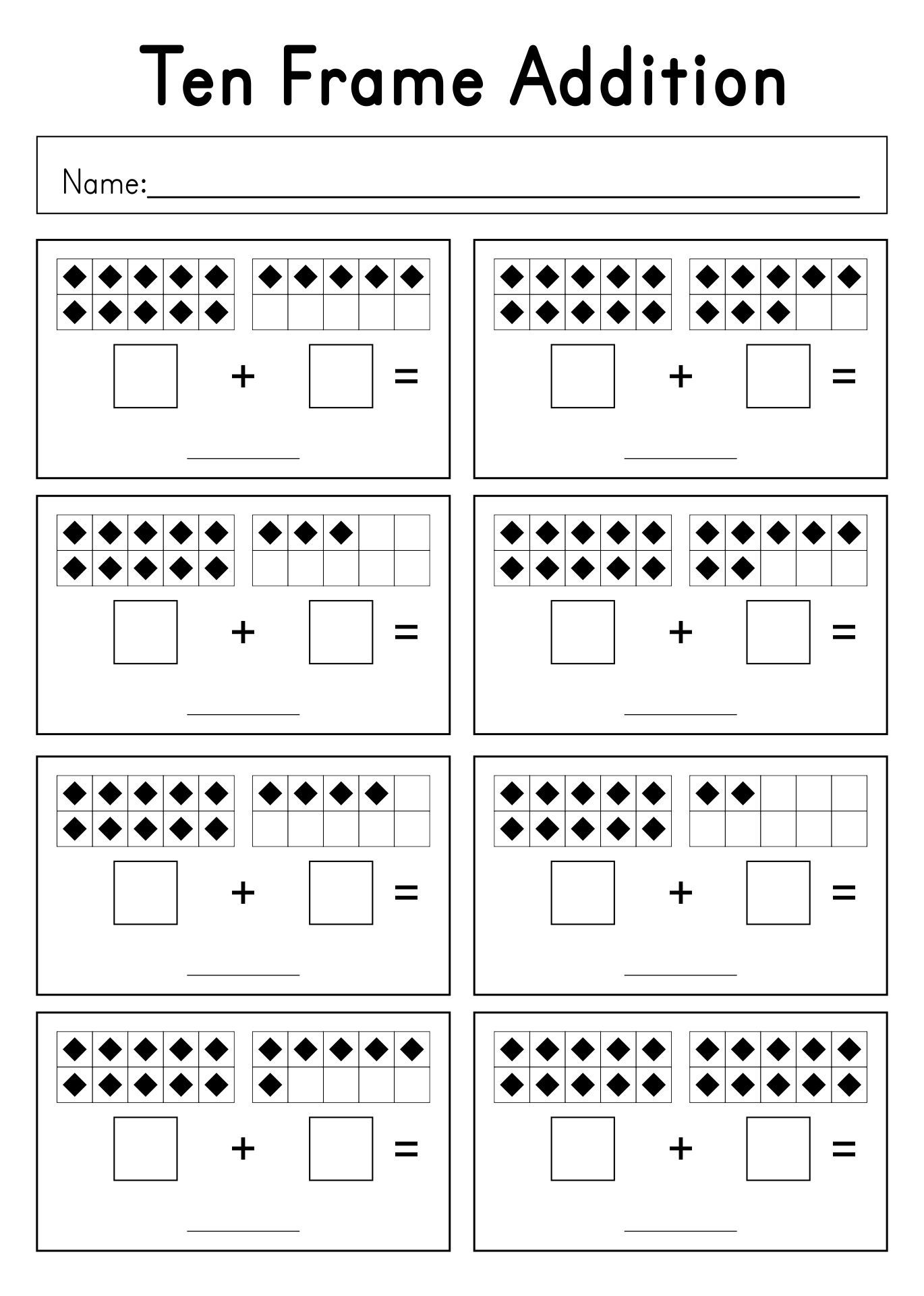 Ten Frame Math Sheets 10 Free PDF Printables Printablee
