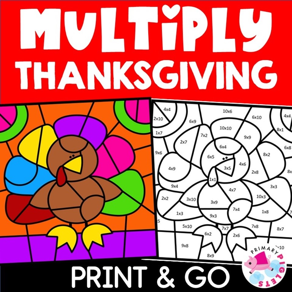 Thanksgiving Color By Number Multiplication Made By Teachers Thanksgiving Color By Number Multiplication Made By Teachers