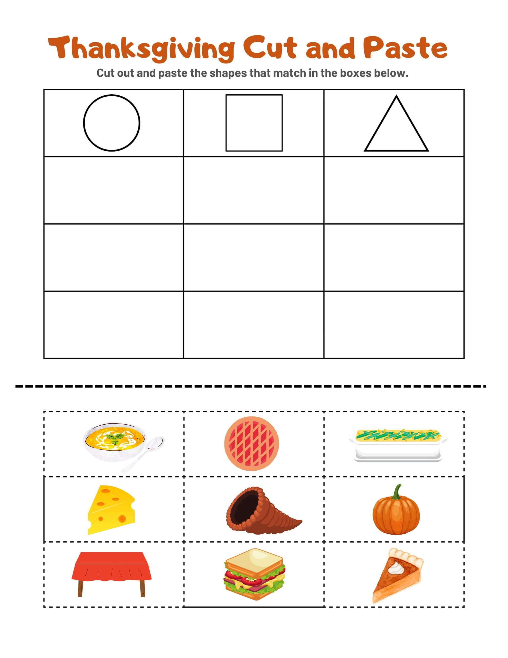 Thanksgiving Fine Motor Worksheets Etsy