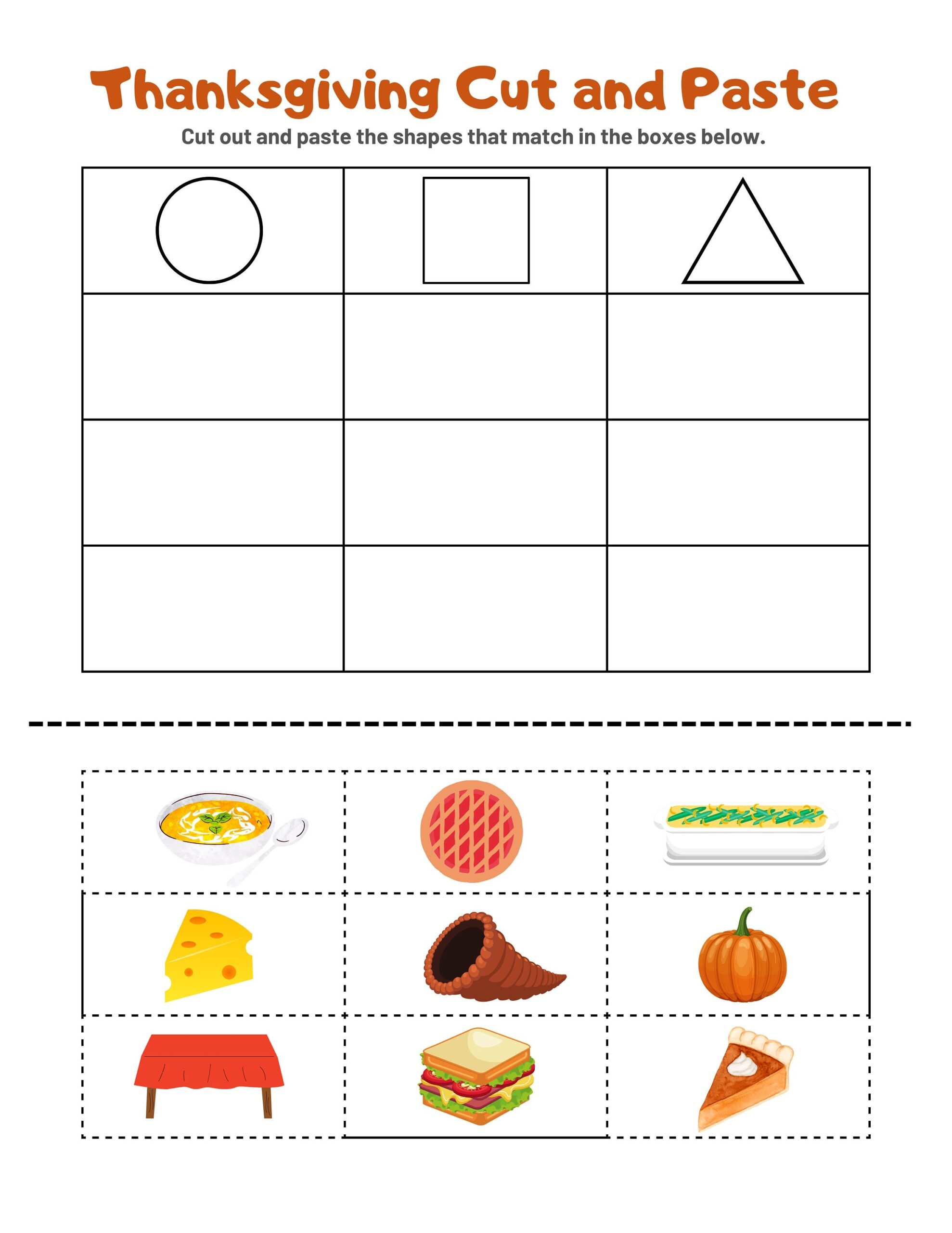 Thanksgiving Fine Motor Worksheets Etsy