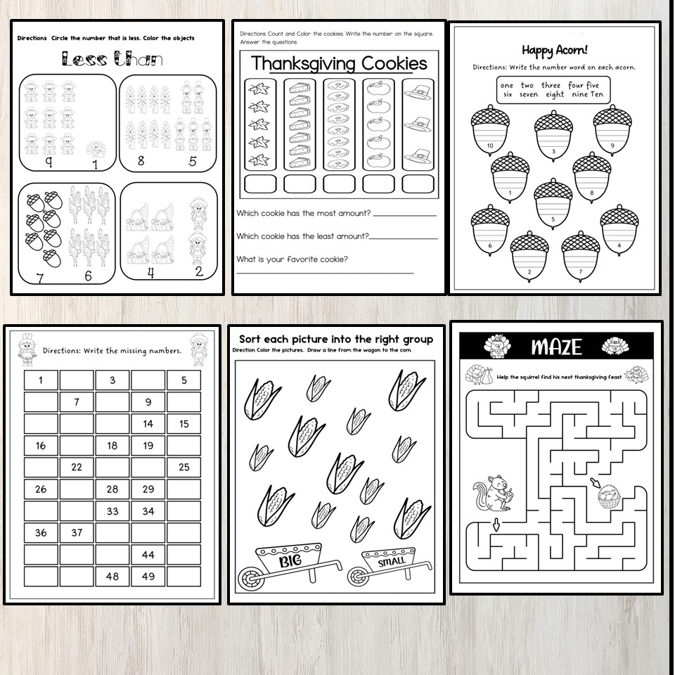 Thanksgiving Math Activities No Prep Worksheets Classful Thanksgiving Math Activities No Prep Worksheets Classful