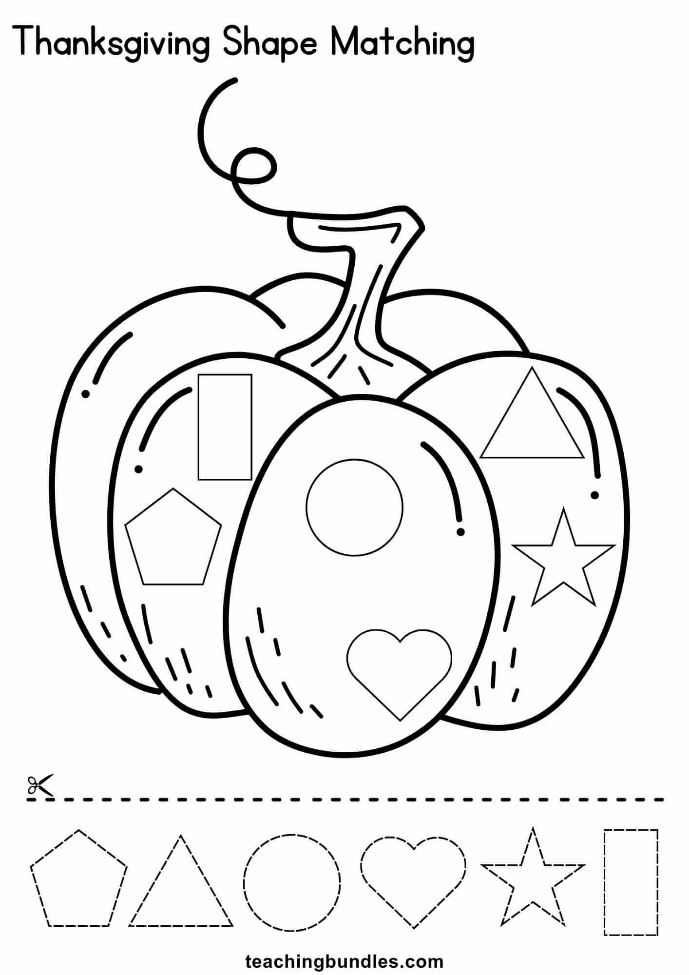 Thanksgiving Preschool Worksheets Teachingbundles