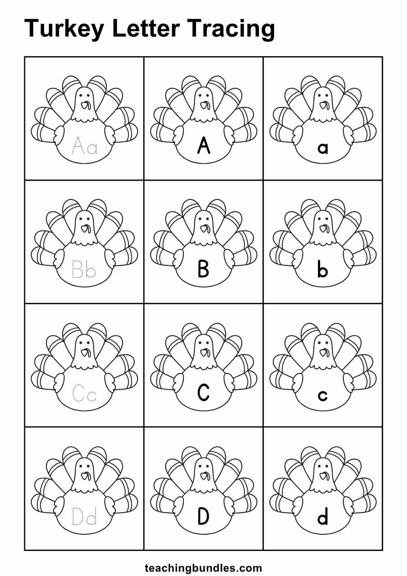 Thanksgiving Preschool Worksheets Teachingbundles
