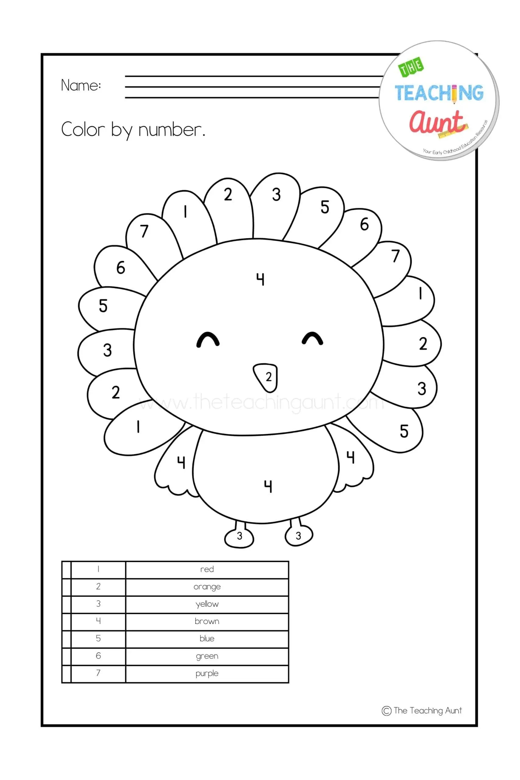 kindergarten thanksgiving worksheets