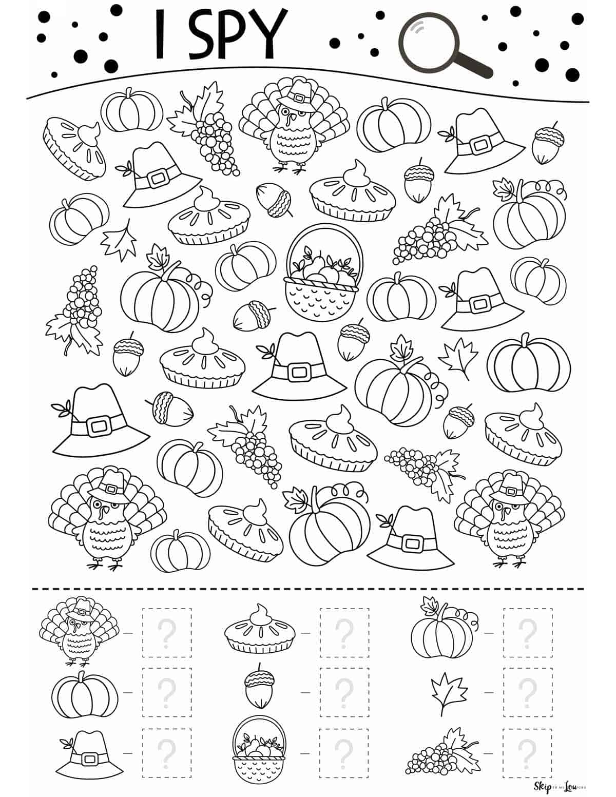 free printable worksheets on thanksgiving