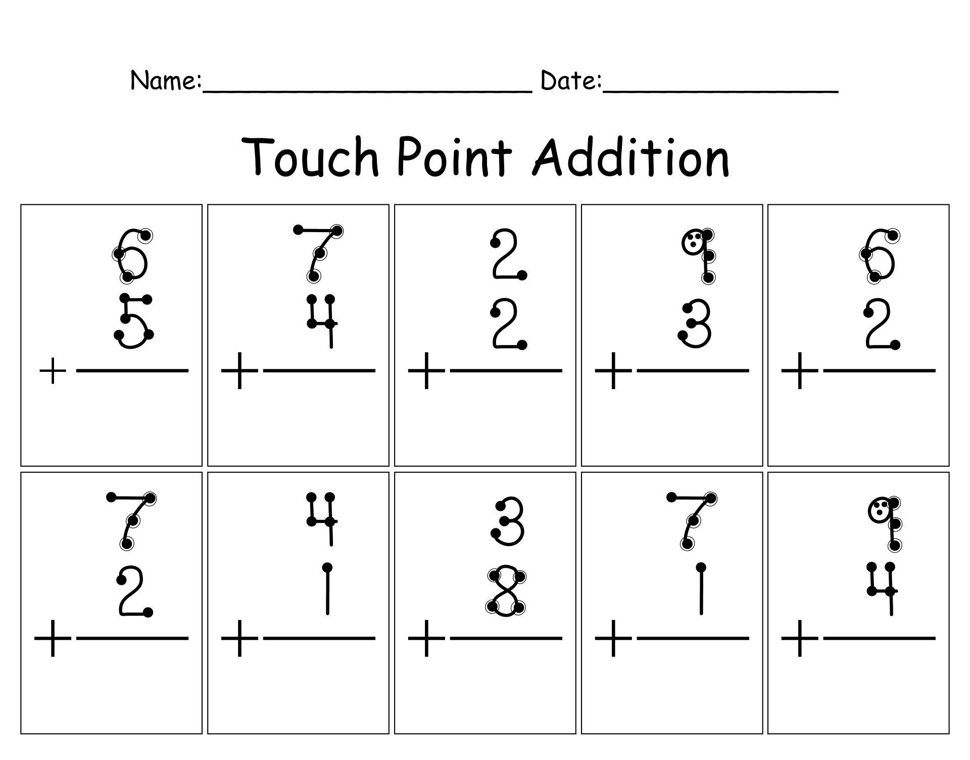 Touch Math Worksheets Worksheets Library