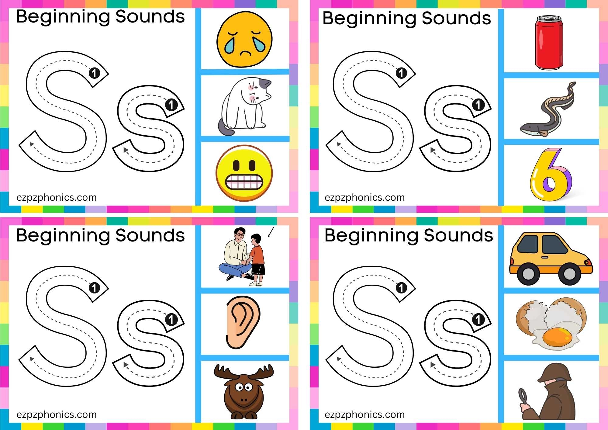 jolly phonics letter s worksheet