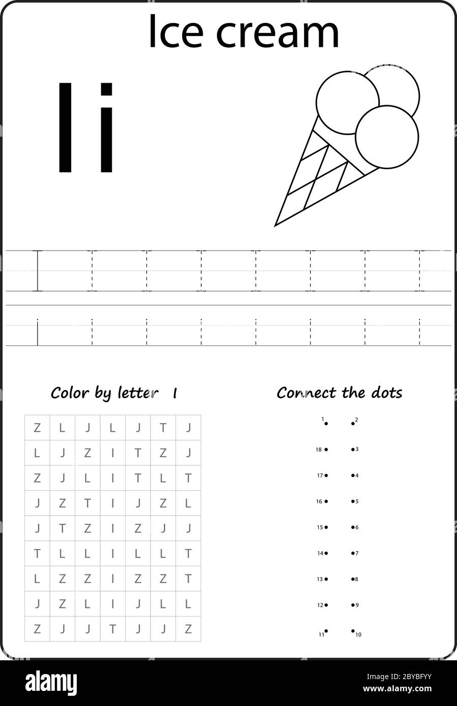 letter i worksheet preschool