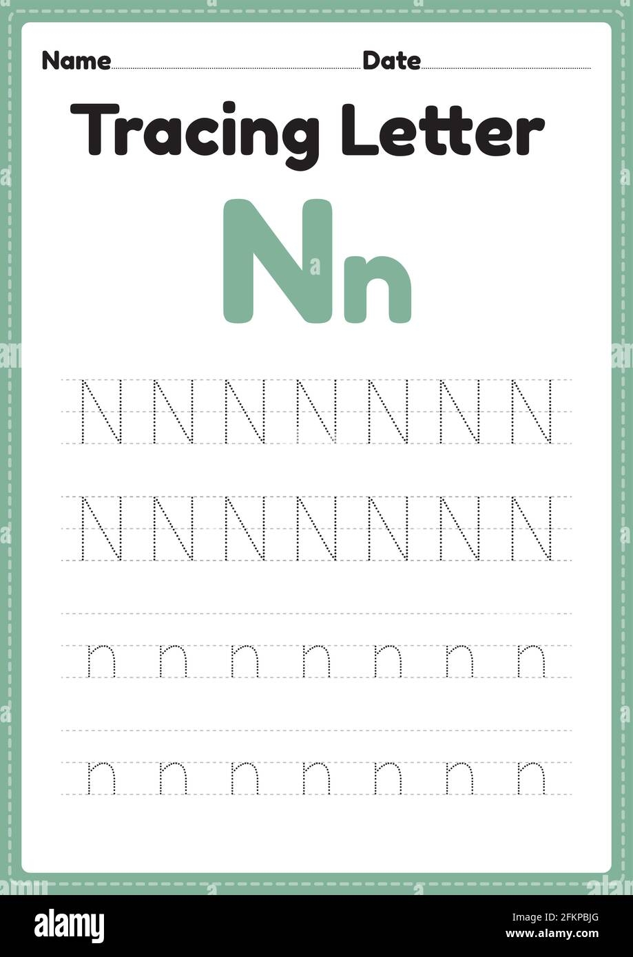 letter n worksheets for preschool