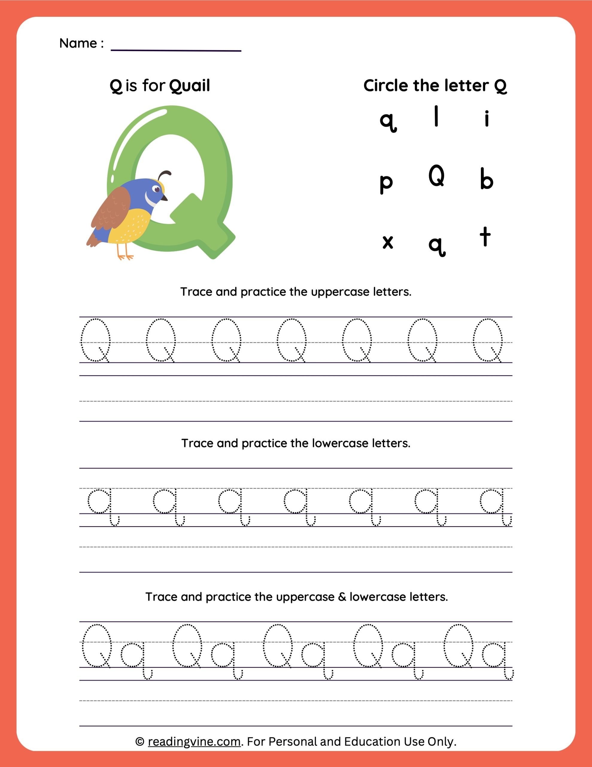 Tracing Letter Q Worksheets For Preschool Tracing Letter Q Worksheets For Preschool