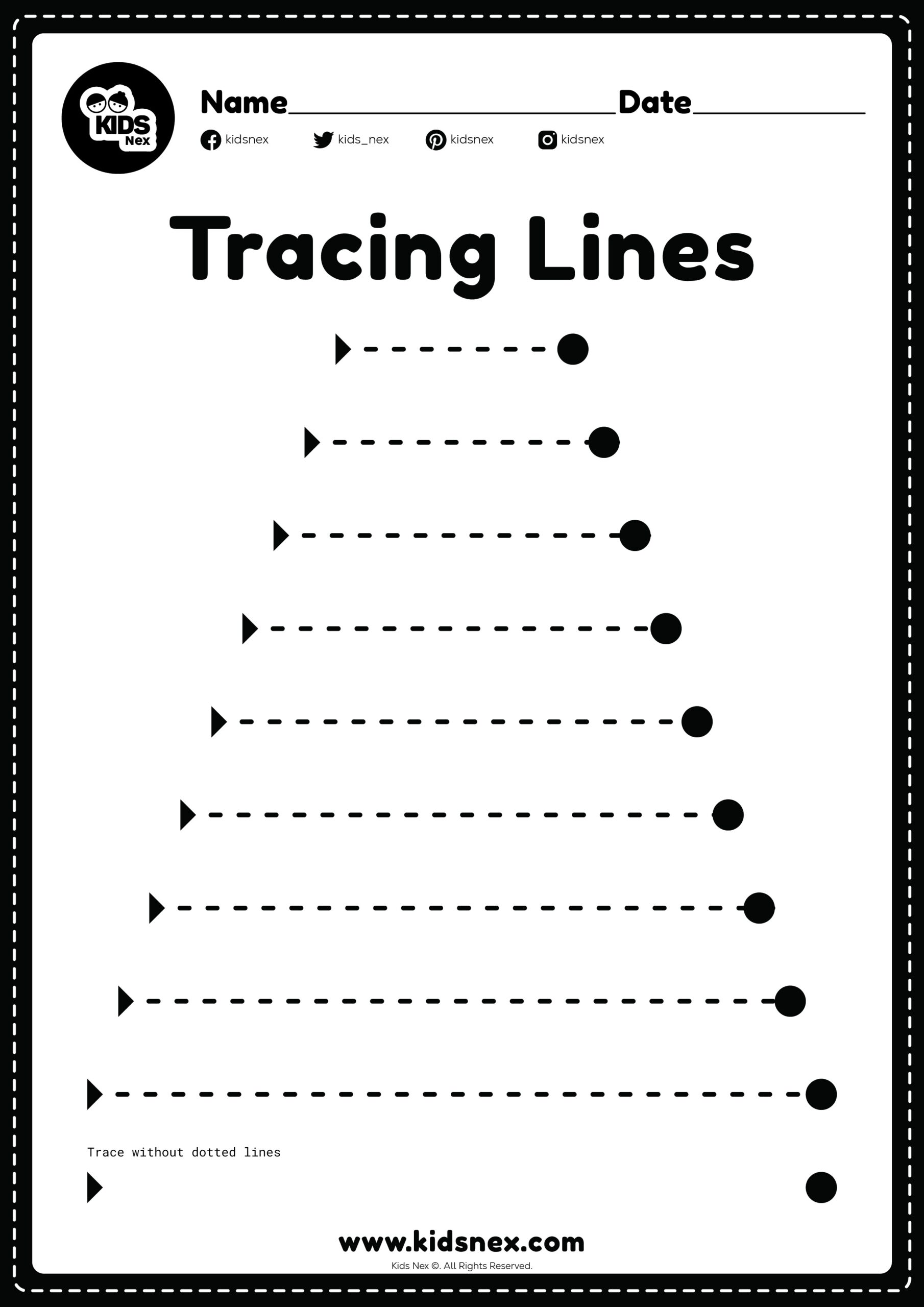 Tracing Lines KidsNex Tracing Lines KidsNex