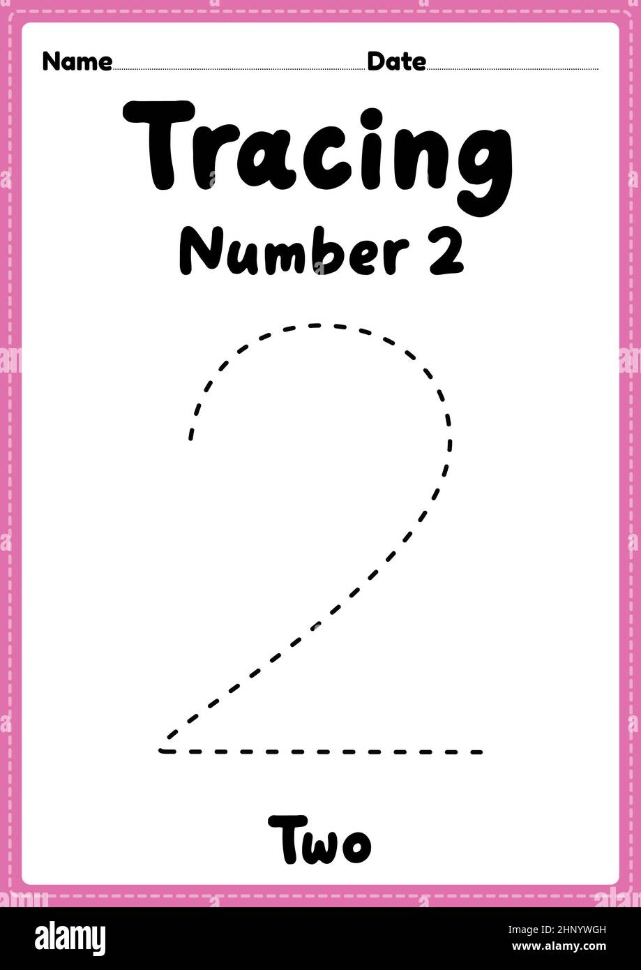 preschool worksheets number 2