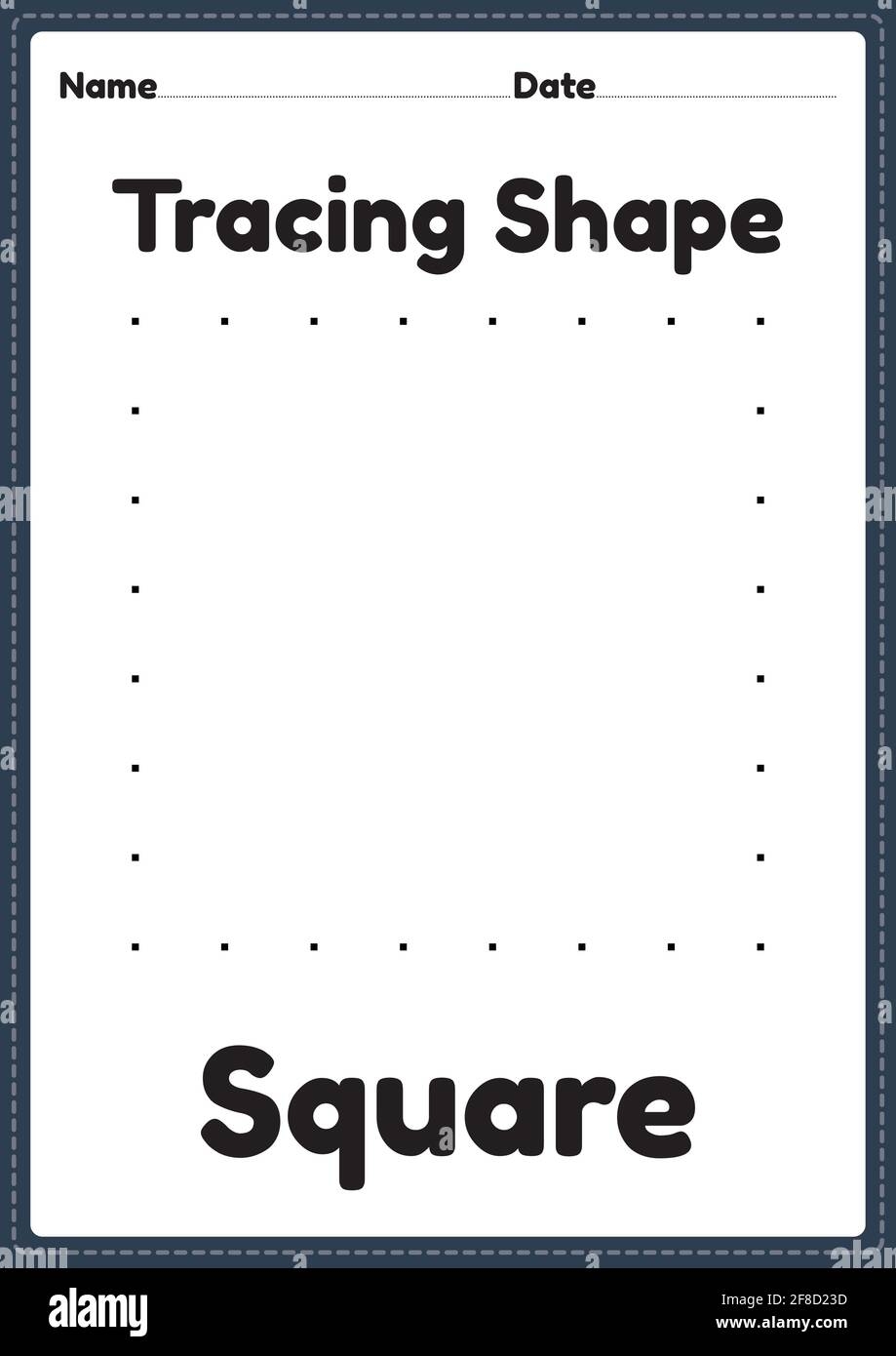 Tracing Shape Square Worksheet For Kindergarten And Preschool Kids For Educational Activities In A Printable Illustration Stock Vector Image Art Alamy Tracing Shape Square Worksheet For Kindergarten And Preschool Kids For Educational Activities In A Printable Illustration Stock Vector Image Art Alamy