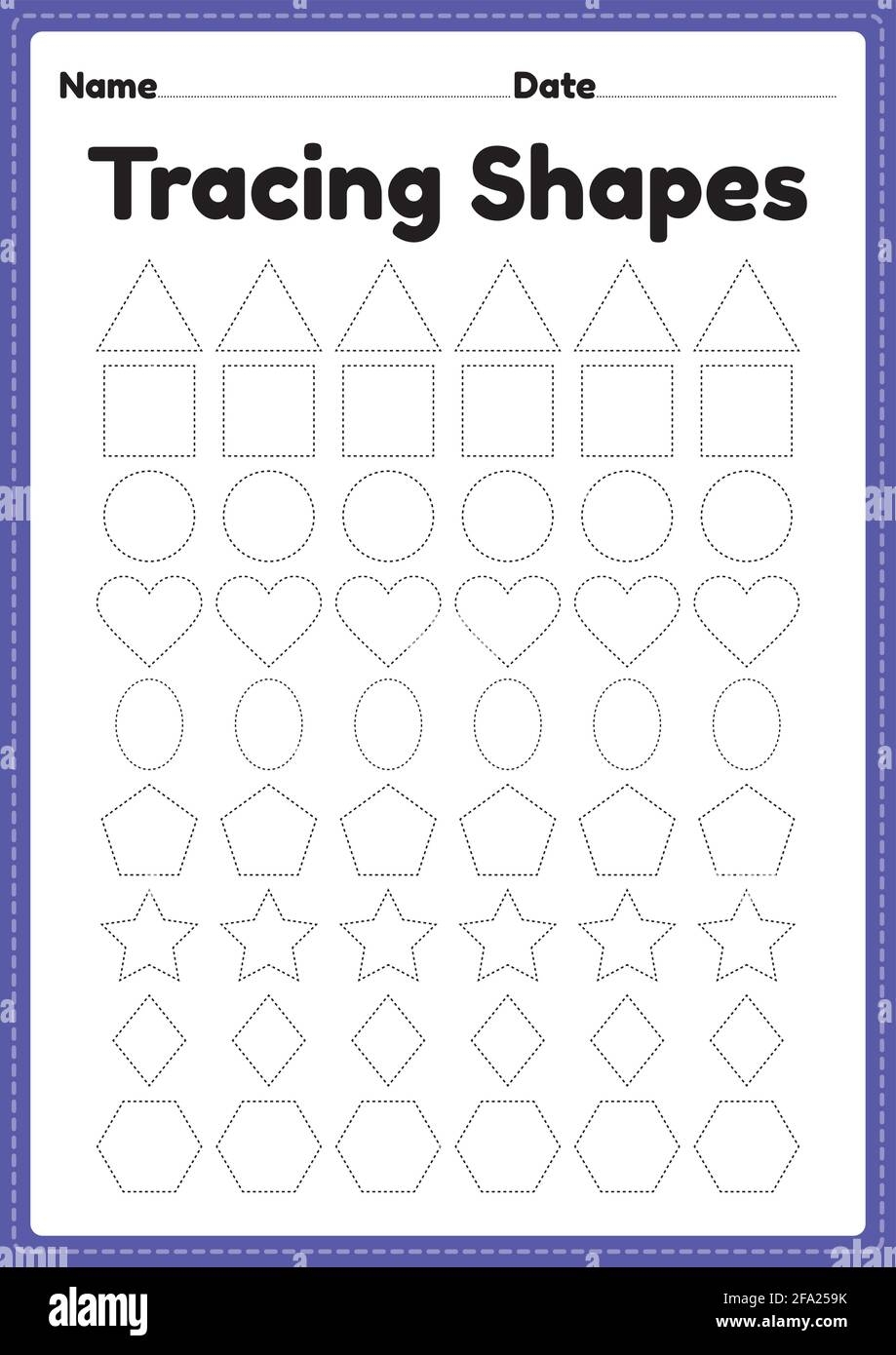 Tracing Shapes Worksheet For Kindergarten And Preschool Kids For Handwriting Practice And Educational Activities In A Printable Page Illustration Stock Vector Image Art Alamy Tracing Shapes Worksheet For Kindergarten And Preschool Kids For Handwriting Practice And Educational Activities In A Printable Page Illustration Stock Vector Image Art Alamy