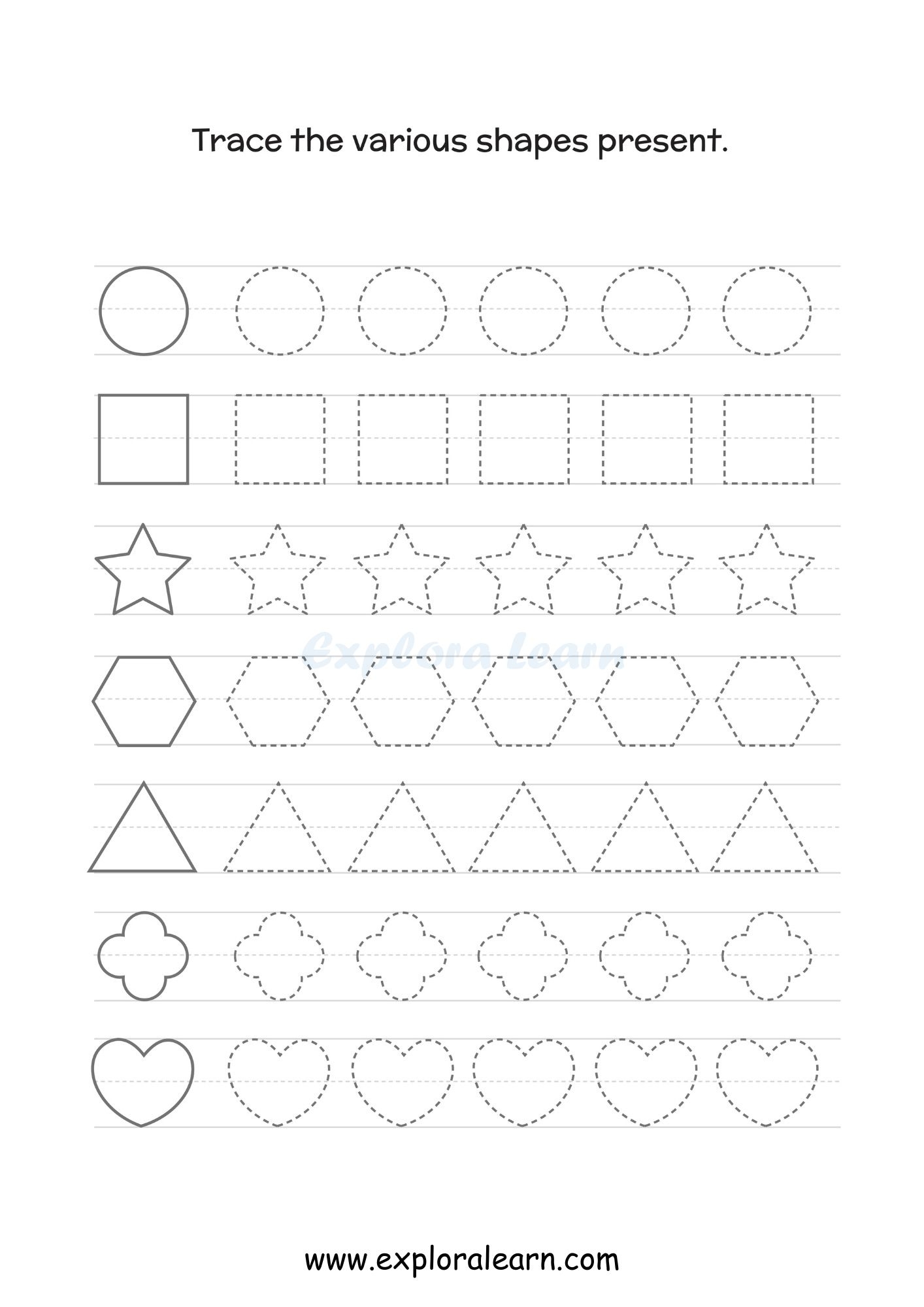 tracing shapes worksheets for preschool tracing shapes worksheets for preschool