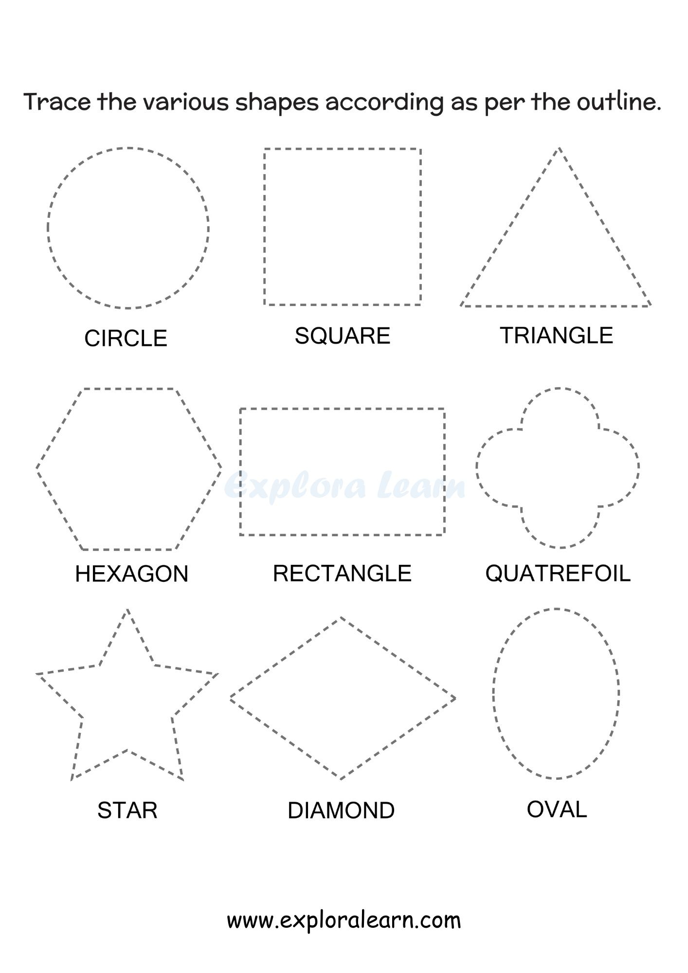 preschool shapes worksheet