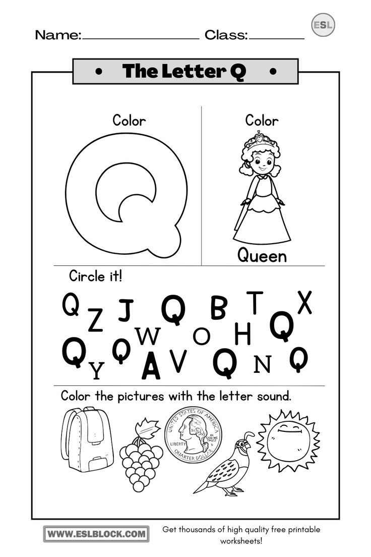letter q worksheets for preschool