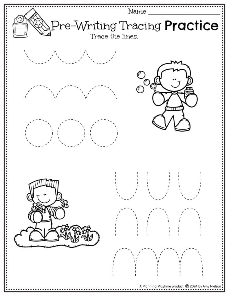 preschool writing worksheets