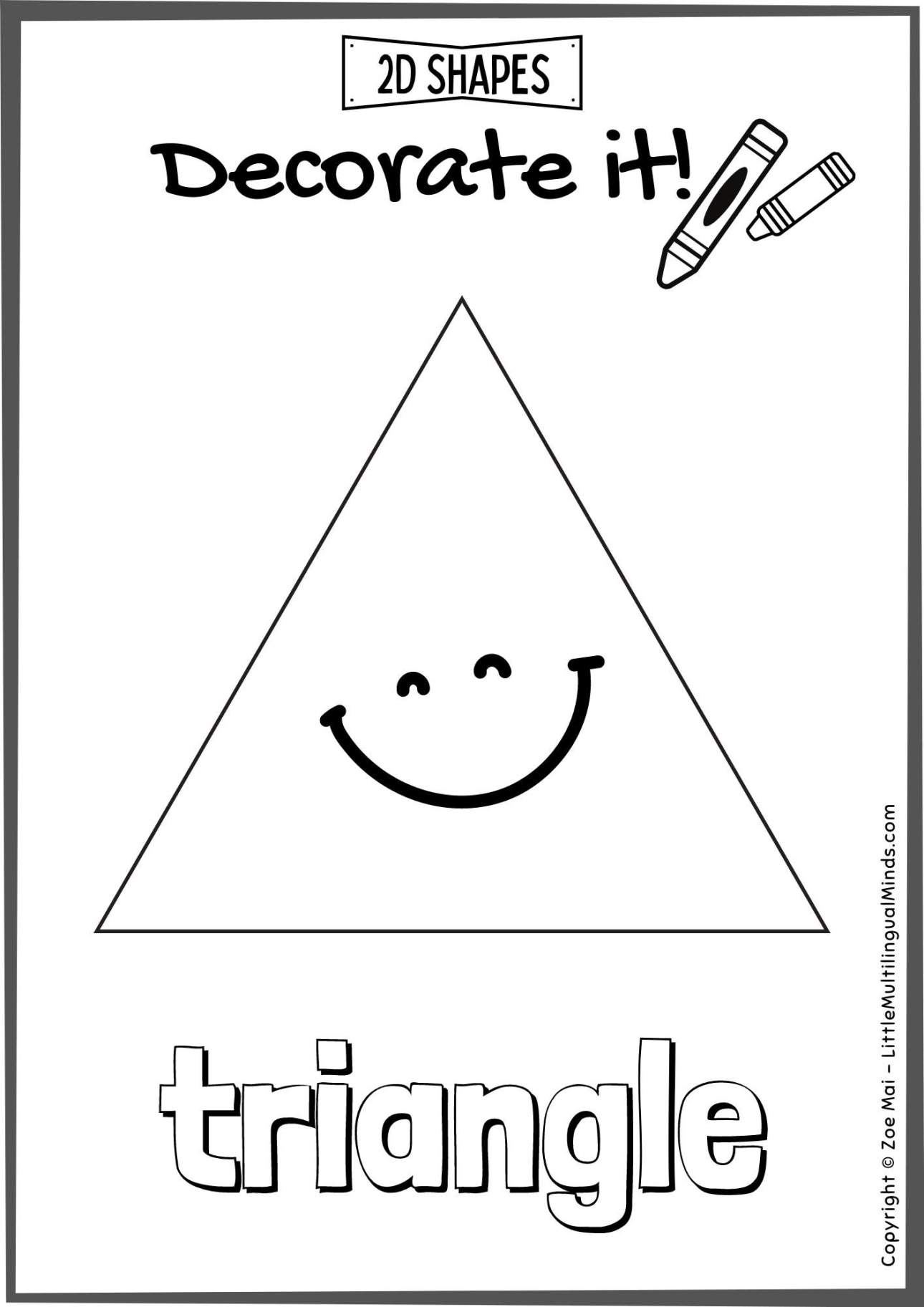 Triangle Worksheets For Preschool Worksheets Library