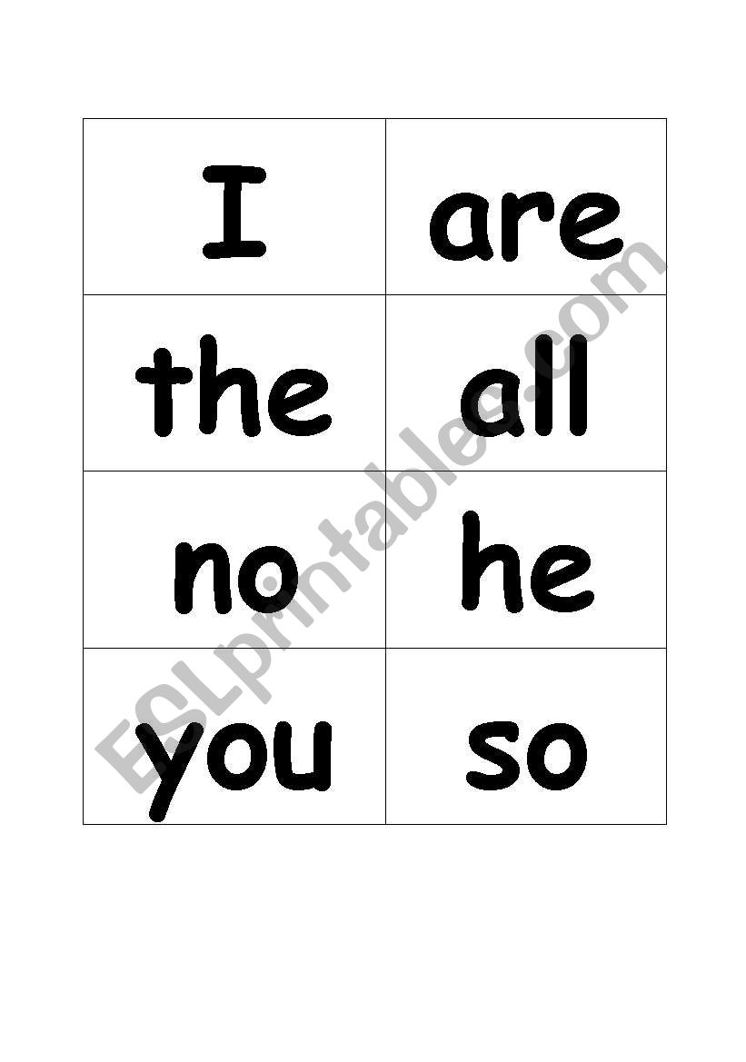 Tricky Words 1 60 Jolly Phonics ESL Worksheet By Riann