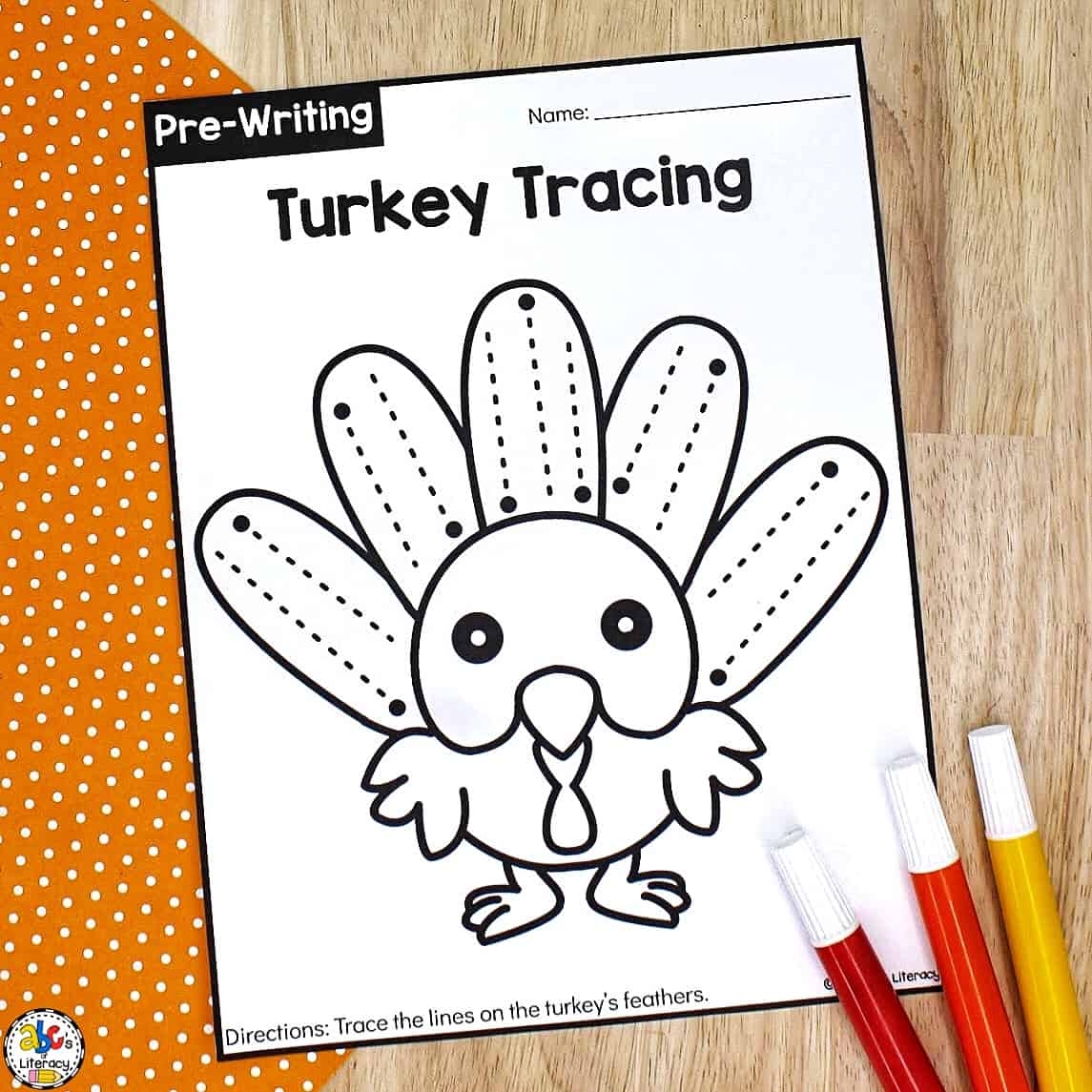 Turkey Tracing Worksheets