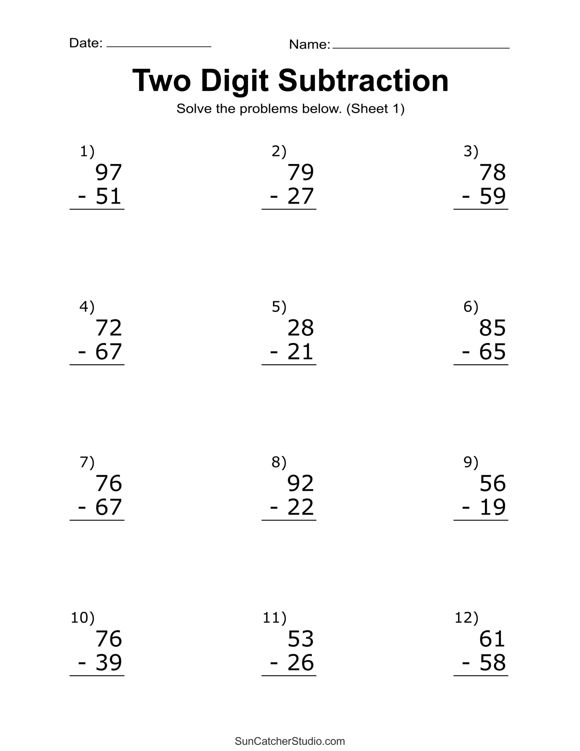 Two Digit Subtraction Worksheets Printable Math Drills Free Printables Lettering SVG Files Tools Apps Two Digit Subtraction Worksheets Printable Math Drills Free Printables Lettering SVG Files Tools Apps
