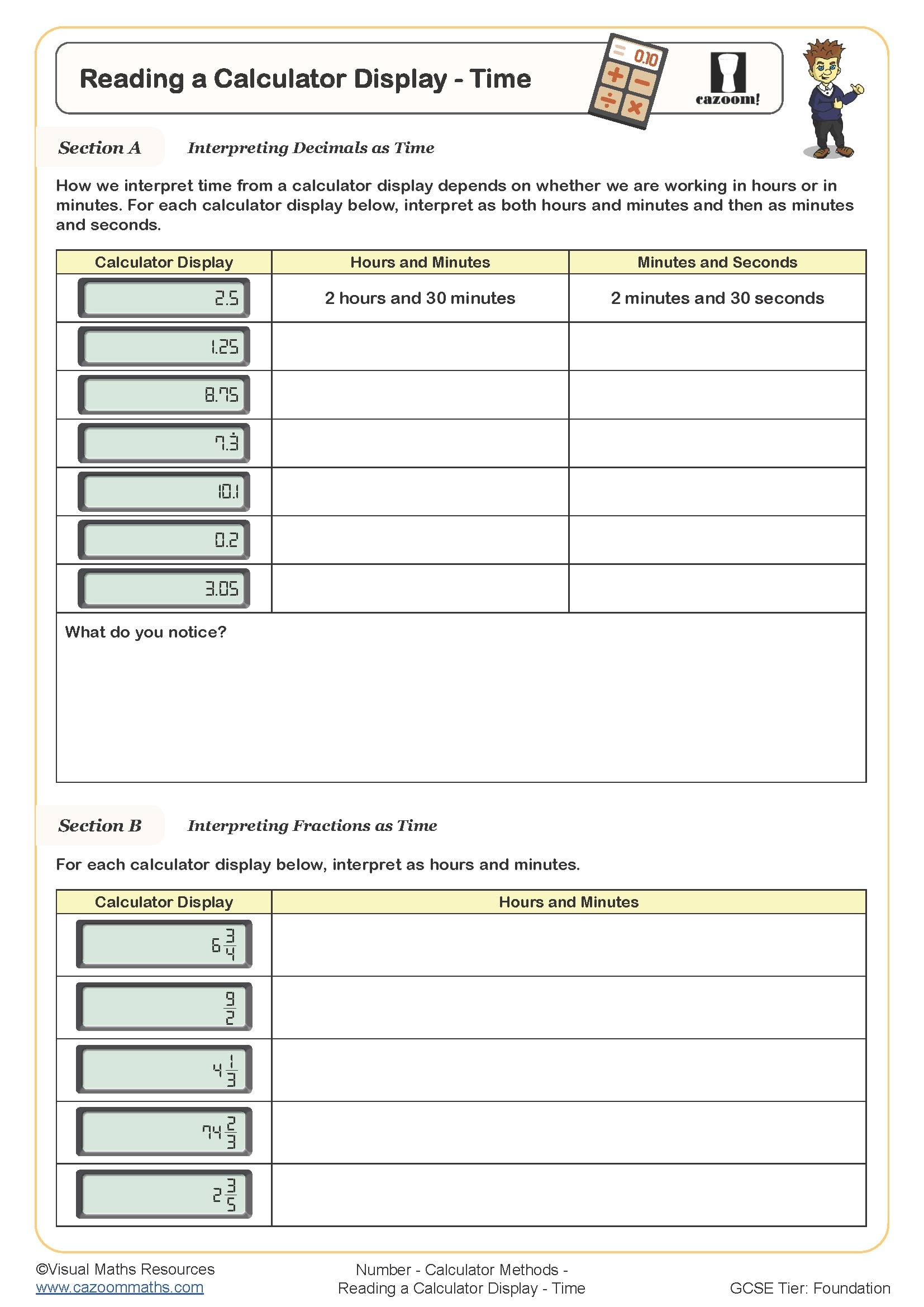 Using A Calculator Worksheets Printable Calculator Skills Worksheets PDF And Free Samples Downloads Cazoom Maths