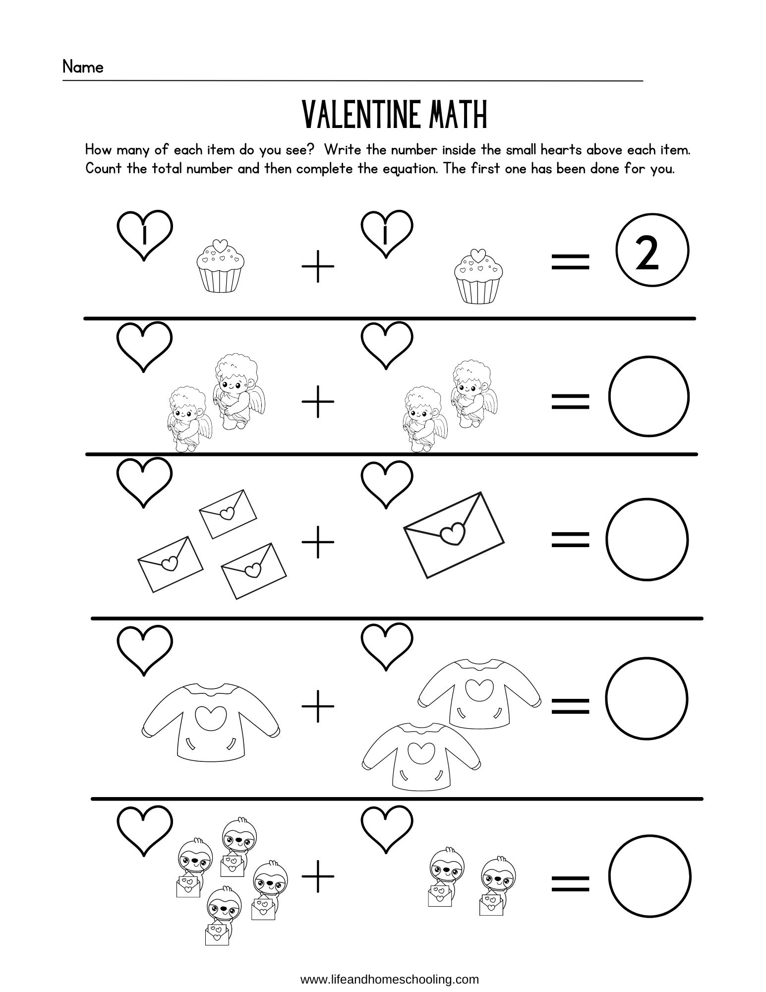 Valentine Addition Worksheet Made By Teachers