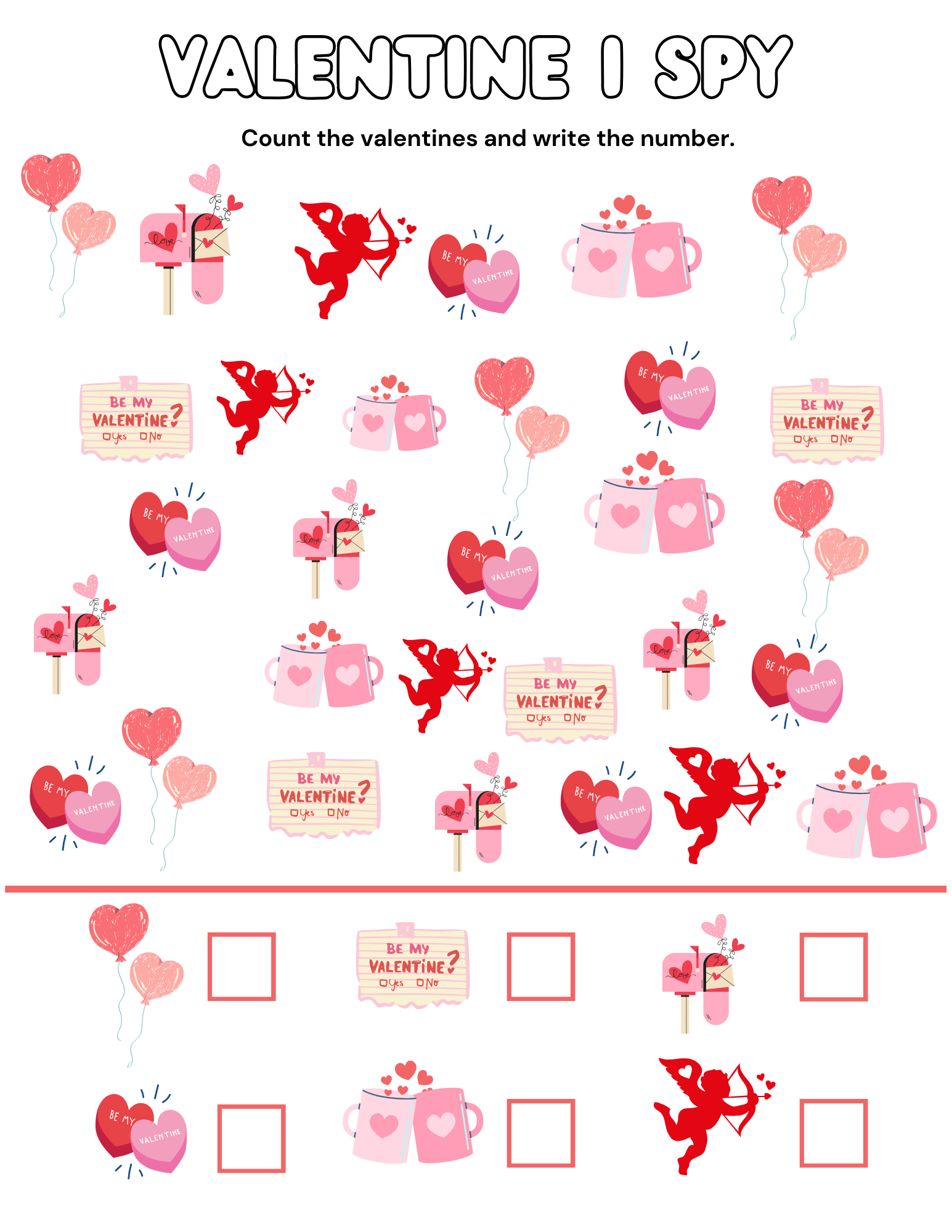 free printable valentine's day worksheets