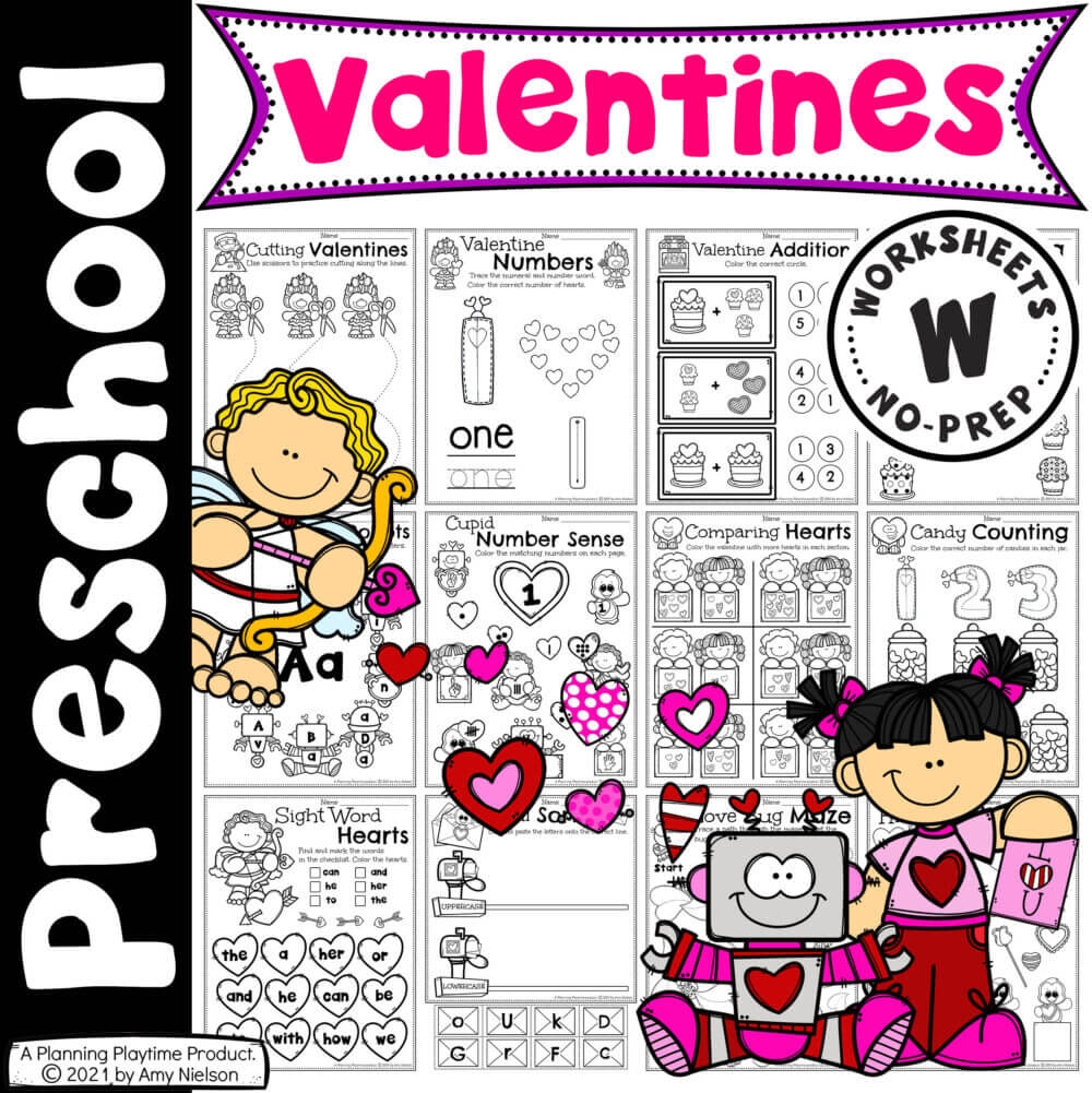 Valentine Worksheets For Preschool Planning Playtime