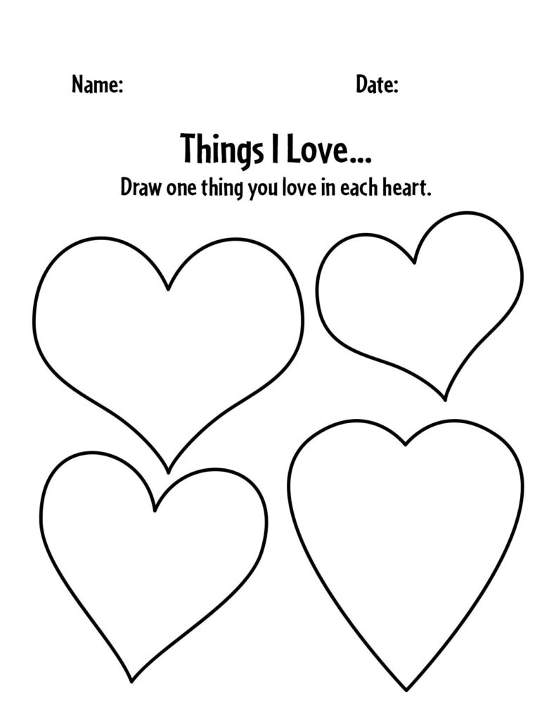 Valentine Worksheets For Preschool The Hollydog Blog